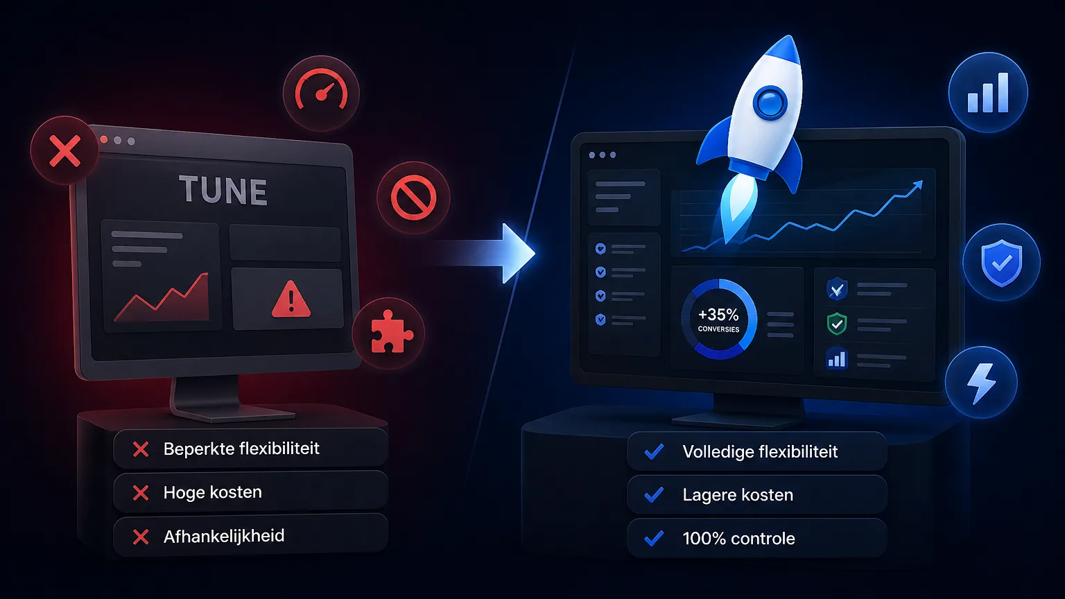 Waarom we van TUNE overstapten naar ons eigen platform